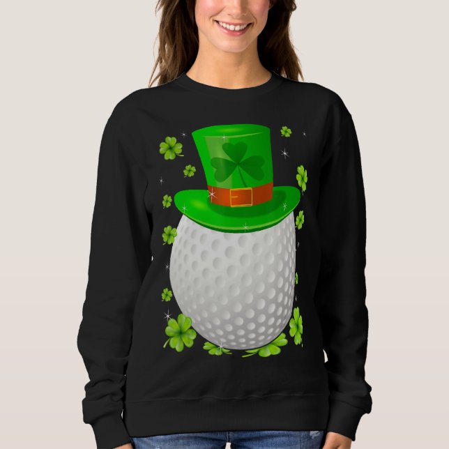 Sweatshirt Saint Patrick S Day Irish Golf Casquette Shamrock  (Devant)