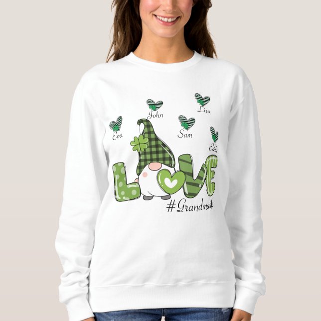 Sweatshirt Saint Patrick's day Amour grand-mère (Devant)