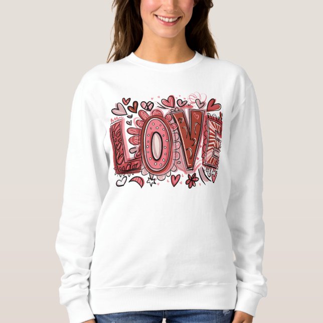 Sweatshirt Saint Valentin AMOUR (Devant)