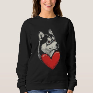 Sweatshirt Saint-Valentin Husky sibérien