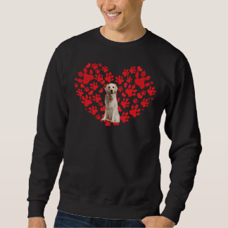 Sweatshirt Saint Valentin Labrador Retriever Chien Coeur Paw