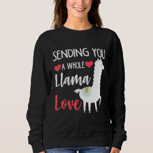Sweatshirt Saint-Valentin Vous envoie tout l'amour d'un lama