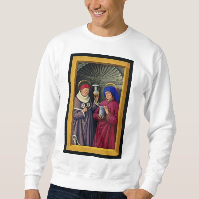 Sweatshirt Saints Cosmas et Damian par Jean Bourdichon (Devant)