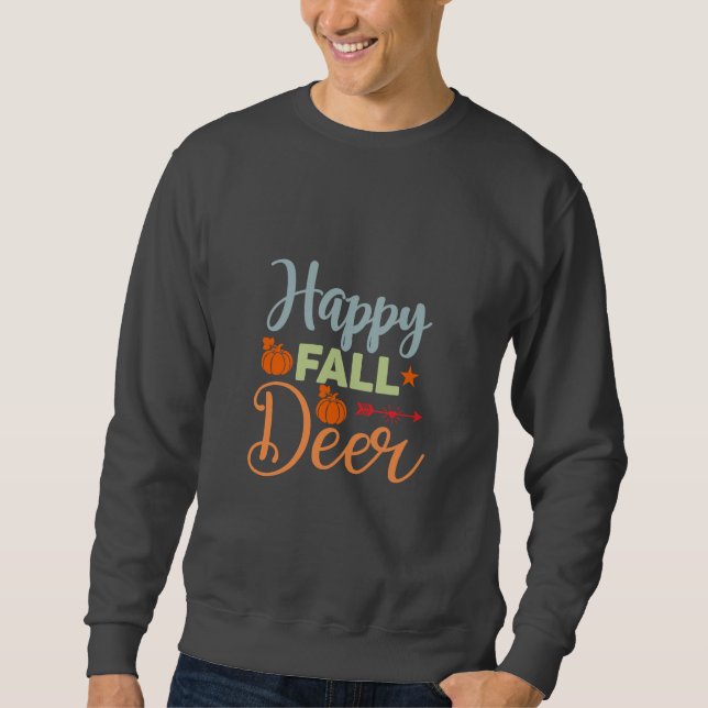 Sweatshirt Saison Automne Happy Fall Deer (Devant)
