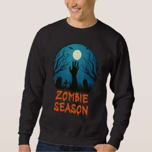 Sweatshirt Saison des zombies Cimetière au clair de lune Enfa