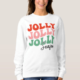 Sweatshirt Saison Jolly Jolly Saison Retro Typographie de vac