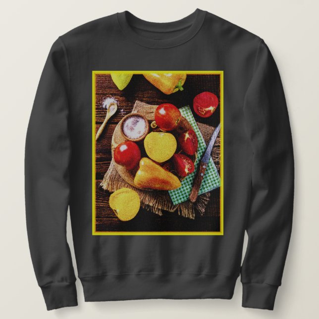 Sweatshirt "Salade de légumes maison" Photo mignonne. Command (Design devant)