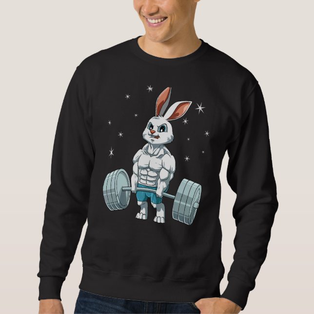 Sweatshirt Salle De Fitness Pour Un Lapin (Devant)