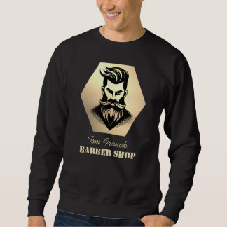 Sweatshirt Salon de coiffure professionnel noir et or