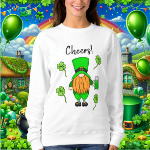 Sweatshirt Salue St Patrick's Day Leprechaun Bière verte