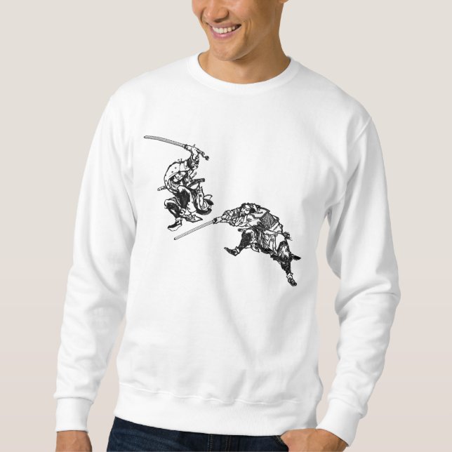 Sweatshirt Samouraïs 2 de manga de Hokusai (Devant)