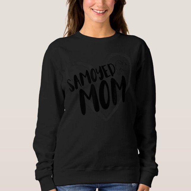 Sweatshirt Samoyed Maman Coeur drôle Samoyé Propriétaire Chie (Devant)