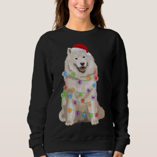 Sweatshirt Samoyed Noël Lumières Noël Amoureux des chiens Noë