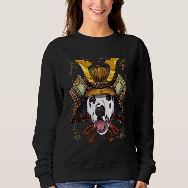 Sweatshirt Samurai Dalmatian Spotted Dog  Japanese Warrior Bu (Devant)