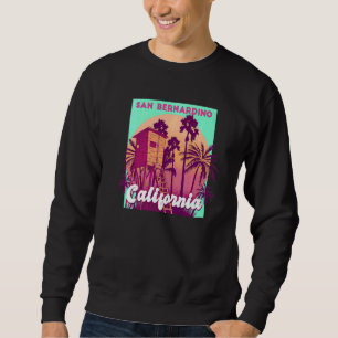 Sweatshirt San Bernardino Californie palmier plage rétro vi