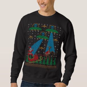 Sweatshirt Santa Claus Alien Invasion Espace OVNI laide Chris
