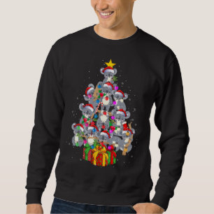 Sweatshirt Santa Claus Koala Porte les lumières des arbres de