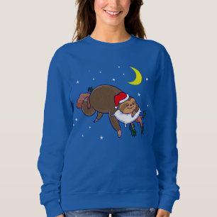 Sweatshirt santa claus sloth noël