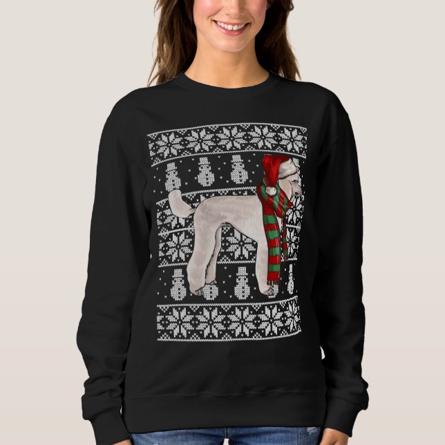 Sweatshirt Santa Hat Xmas Poodle Noël laid (Devant)