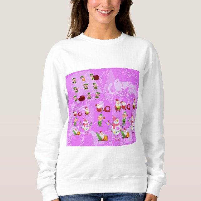Sweatshirt Santa Magical Pink New Year  (Devant)