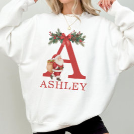 Sweatshirt Santa Monogrammed and Name Family Matching