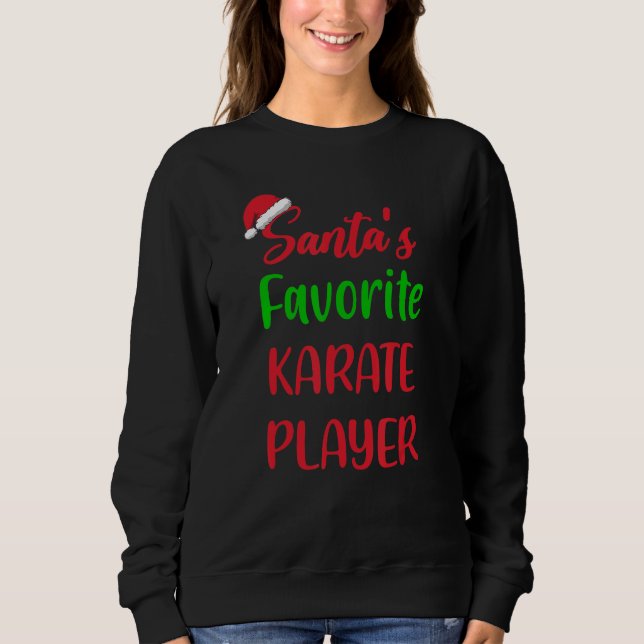 Sweatshirt Santas Favorite Karate Player     Karate Christmas (Devant)