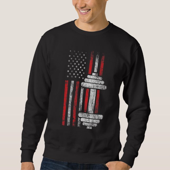 Sweatshirt Santé Fitness Gym entraînement Motivation Américai (Devant)