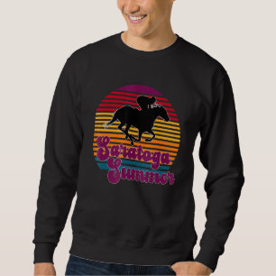 Sweatshirt Saratoga Springs New York Summer Sunset Horse Raci