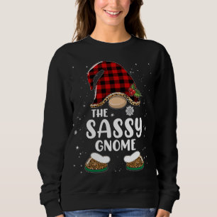 Sweatshirt Sassy Gnome Buffalo Plaid Matching Family Christma