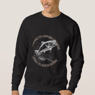 Sweatshirt Saumon Je Travaille Pour Se Permettre La Pêche Je