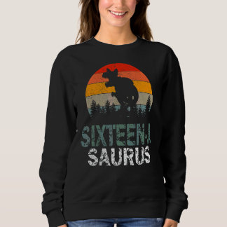 Sweatshirt Saurus Anniversaire Rex 16 Ans Dino 16ème Dinosaur
