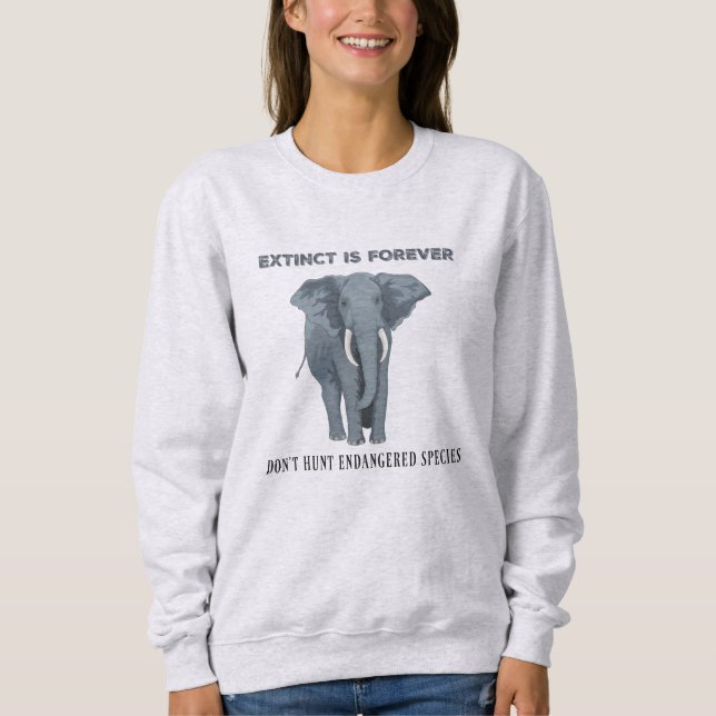 Sweatshirt Sauvez la chemise d'éléphants (Devant)