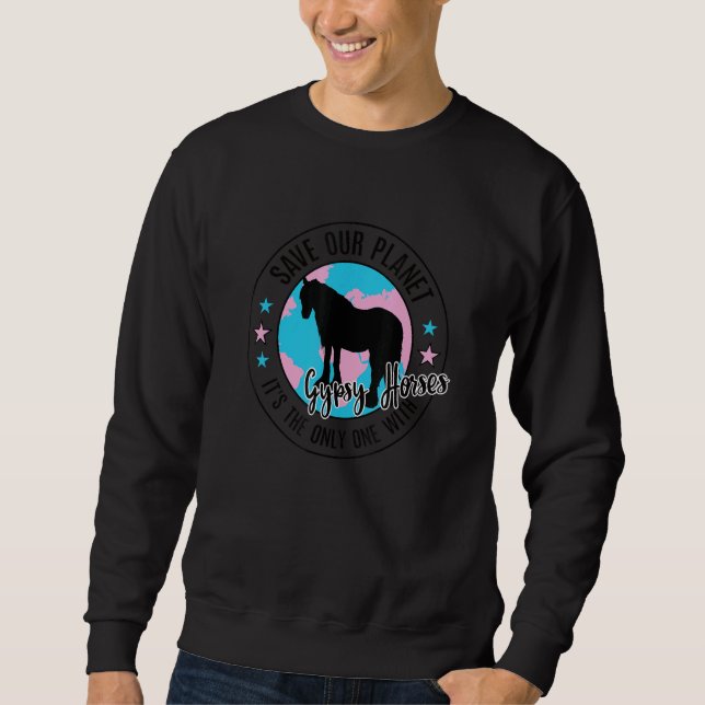 Sweatshirt Sauvez notre planète Cheval Armé Irlandais Cheval  (Devant)
