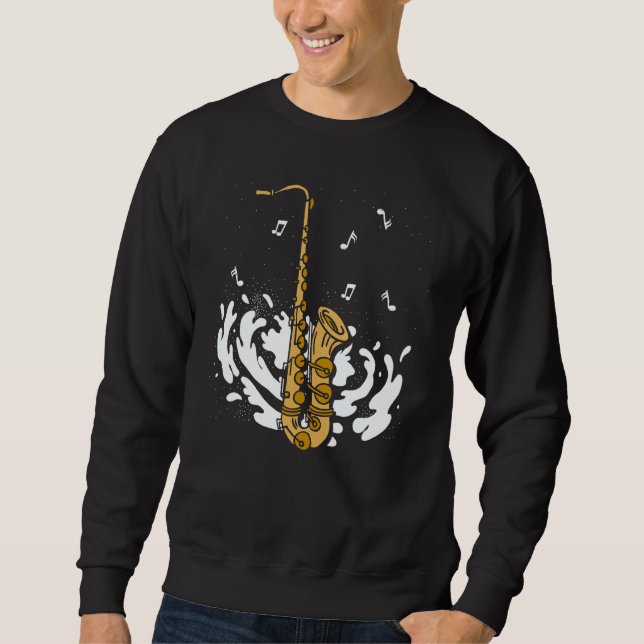 Sweatshirt Saxophone Musical Instrument Player (Devant)