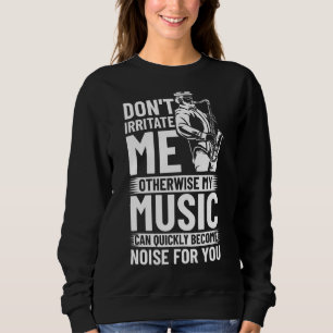 Sweatshirt Saxophone Musicien de musique Jazz