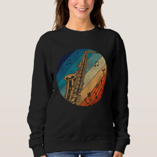 Sweatshirt Saxophone Retro Vintage  1