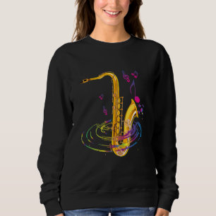 Sweatshirt Saxophoniste Jazz Saxophone Instrumentaliste