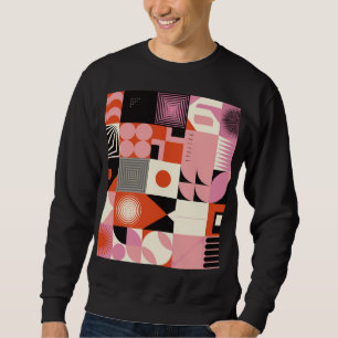Sweatshirt Scandinave géométrique : Motif d'oeuvres colorées