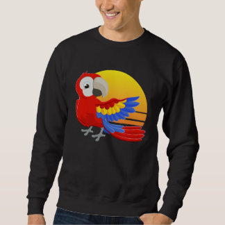 Sweatshirt Scarlet Macaw Costume Men Women Kids