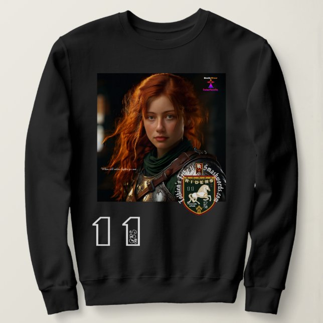 Sweatshirt Scarlie B. Chevalier vert plus petit (Design devant)