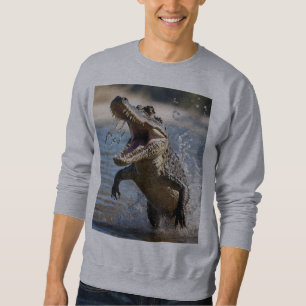 Sweatshirt Scary Jaws : Le Crocodile australien saute aux pie