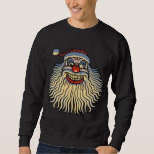 Sweatshirt Scary Père Noël Clown