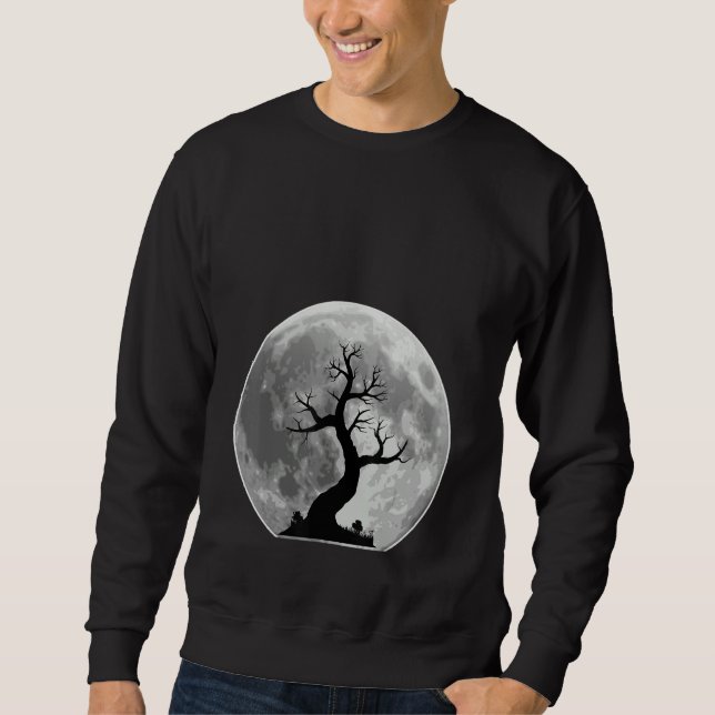 Sweatshirt Scary tree in the Moon Halloween Costumes (Devant)