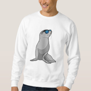Sweatshirt Sceau avec lunettes de soleil