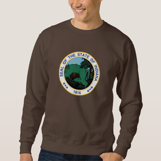 Sweatshirt Sceau Indiana, sceau étatique américain (Devant)