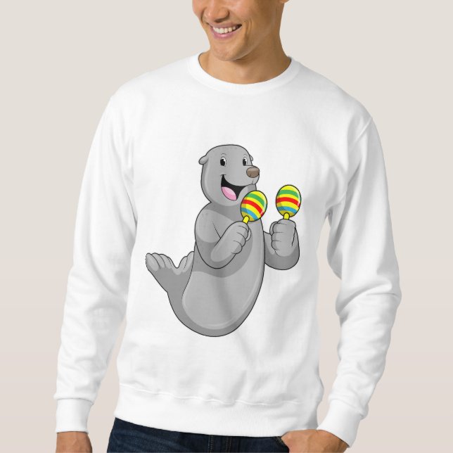 Sweatshirt Sceller comme musicien avec Maracas (Devant)