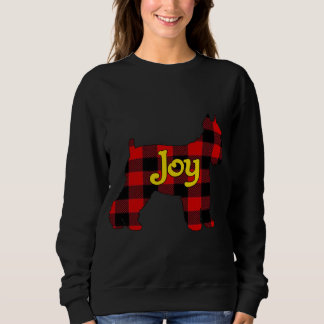 SWEATSHIRT SCHNAUZER BUFFALO A PLANTÉ AVEC JOYE CHRISTMAS CHI