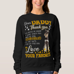 Sweatshirt Schnauzer Cher Papa Merci D'Être Mon Père
