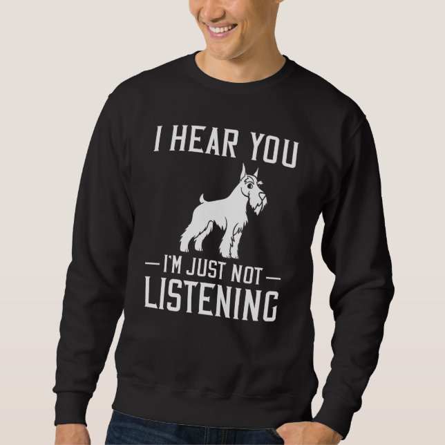 Sweatshirt Schnauzer Dog Puppies Owner (Devant)