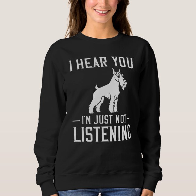 Sweatshirt Schnauzer Dog Puppies Owner (Devant)